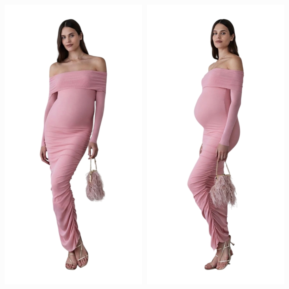 BUMPSUIT Off The Shoulder Soft Mesh Dress